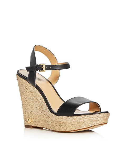 michael kors jill espadrille wedge black